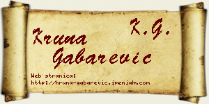 Kruna Gabarević vizit kartica